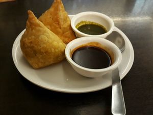 Vegetable Samosa at Sangeetha in Kuala Lumpur