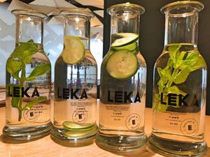 Aguas frescas y deliciosas at Leka in Barcelona