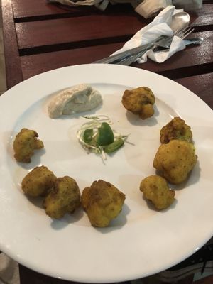 Tempura cauliflower  at Vegan Spark in Paramaribo