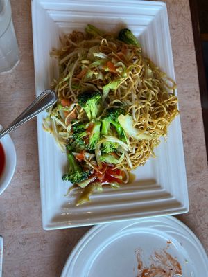 Vegetable pan fried noodles  at New Garden Asian Cuisine in Seaside