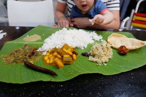 Banana Leaf Meal. at Chat Masala in Kuala Lumpur