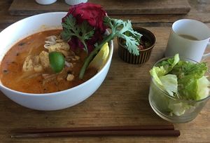 Lemongrass laksa noodle set meal  at RK Garden in Karuizawa