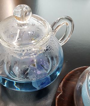 Bell flower tea (도라지꽃차) at Da-hyang-man-dang in Seoul