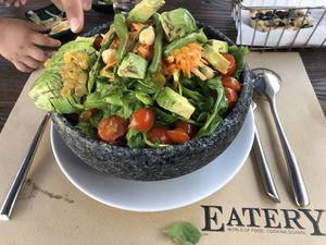 It was an avocado salad but not so much avocado and too much salad… not filling  at Eatery in Cairo