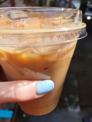 Betty White Latter with Hemo Milk  at Jet Black Coffee Company - Gateway in Portland