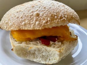 Egg and cheese sandwich   at Jet Black Coffee Company - Gateway in Portland