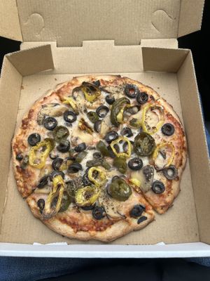 Veggie pizzaa  at Food Fight Vegan Grocery - Halsey St in Portland