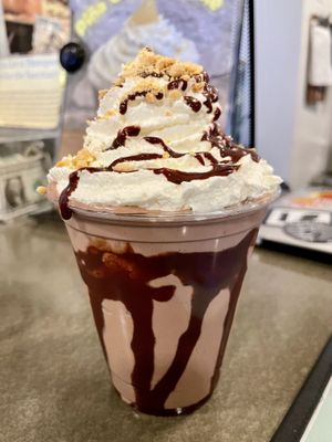 Chocolate peanut butter milkshake   at Food Fight Vegan Grocery - Halsey St in Portland