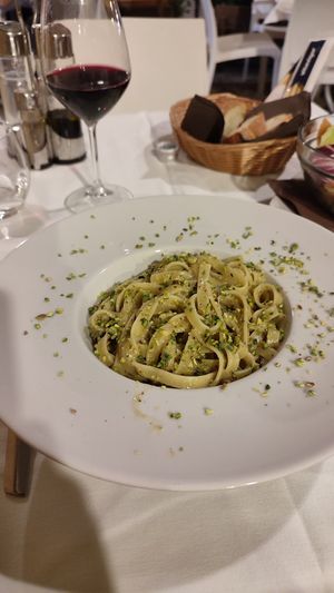 Pistachios tagliatelle at Krokos in Agrigento