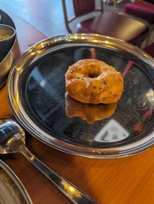 Last piece of the vegan thali!  at Woodlands.my Vegetarian Restaurant in Kuala Lumpur