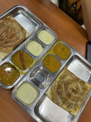 Vegan dosa’s with fake meat!   at Woodlands.my Vegetarian Restaurant in Kuala Lumpur