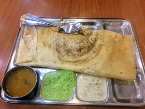 stuffed roti at Woodlands.my Vegetarian Restaurant in Kuala Lumpur