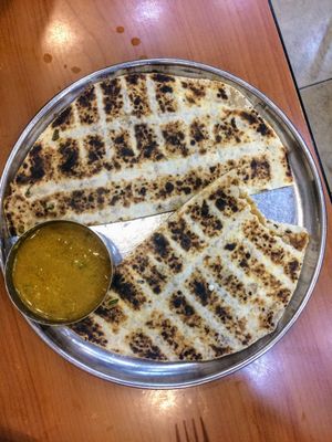 Aloo paratha at Woodlands.my Vegetarian Restaurant in Kuala Lumpur
