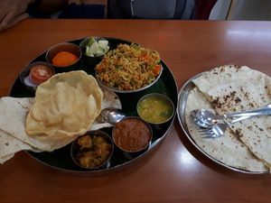 North indian thali set! at Woodlands.my Vegetarian Restaurant in Kuala Lumpur
