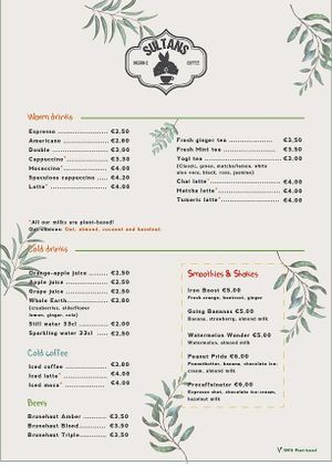 Menu - Food at Sultans in Antwerpen