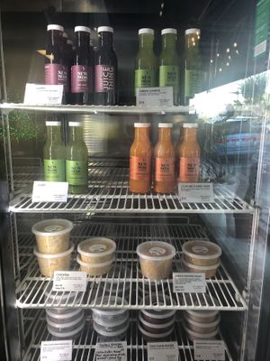 Fridge cold press juice   at New Moon Market in Orlando