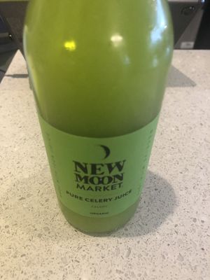 Pure celery juice   at New Moon Market in Orlando