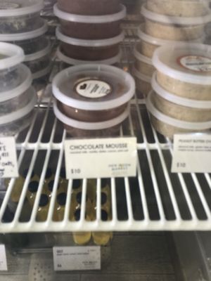 Raw vegan chocolate mousse  at New Moon Market in Orlando