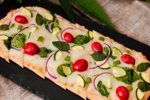 From The Farm Flatbread (Seasonal) at Woodstock Garden Cafe in Woodstock