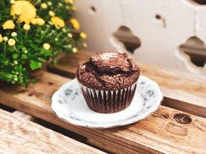 Chocolate Muffin at Woodstock Garden Cafe in Woodstock