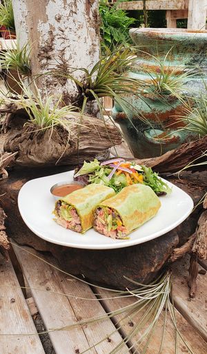 Grilled Southwest Veggie Wrap at Woodstock Garden Cafe in Woodstock