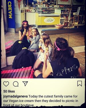 My girls love the vegan Icecream! at Joy Madal in Geneva