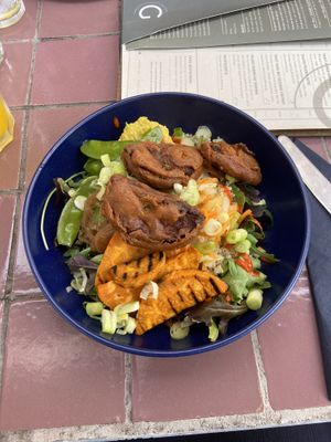 Tempura aubergine salade   at Gember in Horst