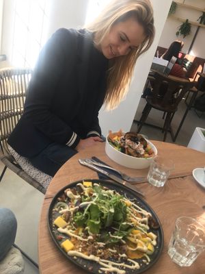 Pumpkin salad and sweet potato salad at Gember in Horst