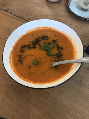 Peper-pumpkin soup at Gember in Horst