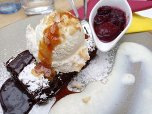Vegan Brownie at Thermenrestaurant in Baden