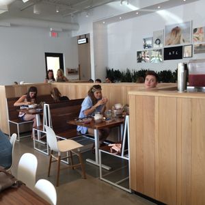 Inside seating at Upbeet in Atlanta