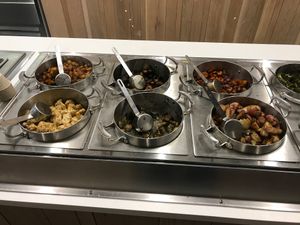 Hot food toppings  at Upbeet in Atlanta