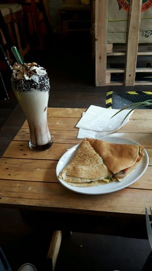Vegan freakshake and pancakes at The Lemon Witch Kitchen in Leigh-on-sea