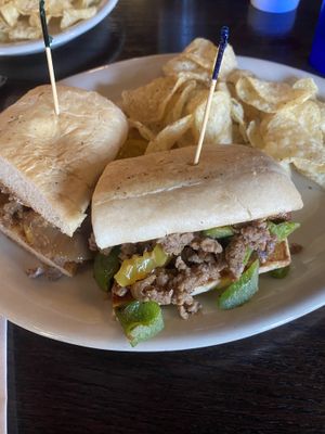 vegan philly!  at Union Jack Pub in Indianapolis