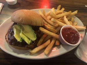 BBQ jackfruit burger at Union Jack Pub in Indianapolis