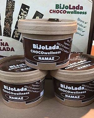 Vegan chocolate spread at Hram Narave in Mozirje