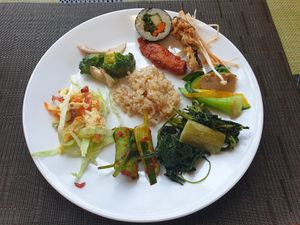 Salad and some korean dishes at Loving Hut - Yangjae Juam in Gyeonggi-do