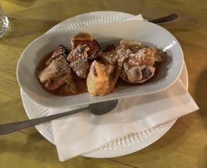 Vegan apple dessert  at The Singing Rooster in Penzance