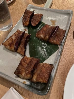 Robata aubergine with soy ginger and mirin #Veganuary at Roka in East London