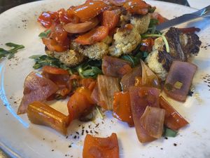 Cauliflower steak   at Pelican Brewing in Cannon Beach