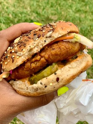 Chick’n Sandwich at Sprouting Dreams in Dayton