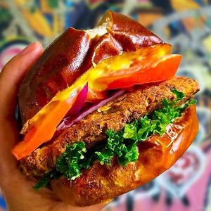 Frozen chickn patties and sauces at Sprouting Dreams now! Lunch out of my freezer 🙌🏼 #Veganuary at Sprouting Dreams in Dayton