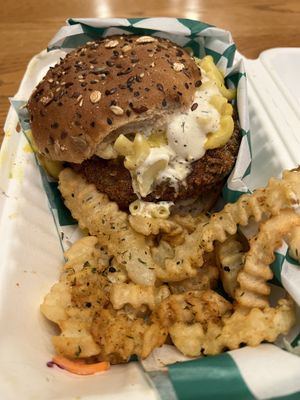 Chick’n Sammie and Mac combo   at Sprouting Dreams in Dayton