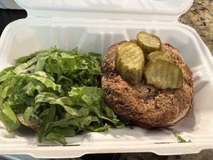 Classic chick’n sandwich  at Sprouting Dreams in Dayton