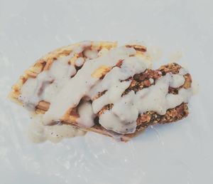 Seitan Waffles and Gravy at Sprouting Dreams in Dayton