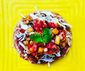 Jerk Cauliflower Tostada  at Sprouting Dreams in Dayton