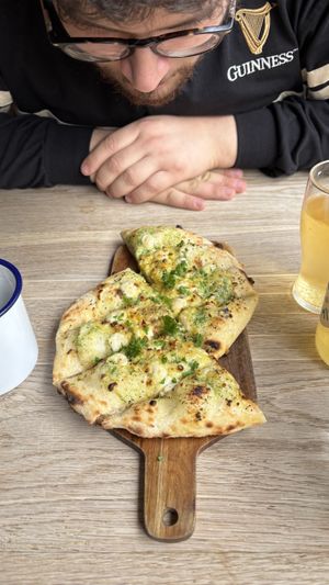 Cheesy garlic bread   at The Flat in Exeter