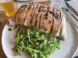 Vegan calzonee  at The Flat in Exeter
