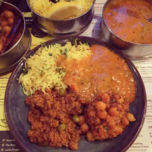 So many delicious curries  at Chai Naasto in Beckenham