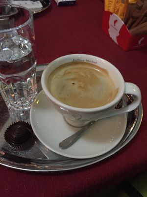 Coffee with rice mylk. at Kavarna Lucifer in Velenje